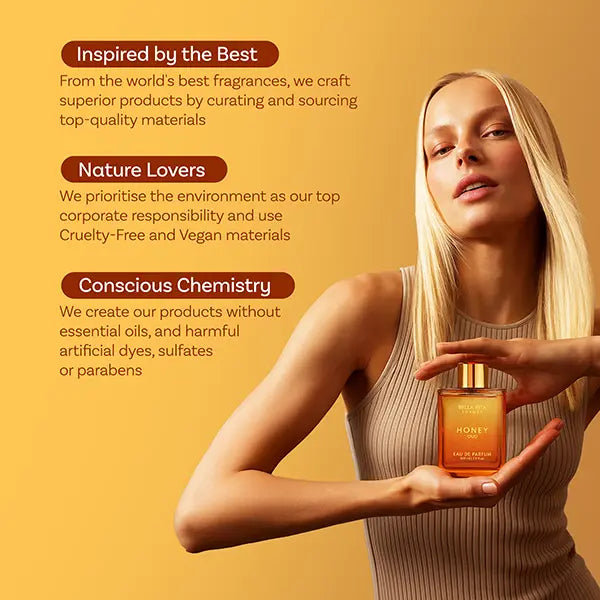 Bellavita Honey Oud Eau De Parfum 100ml | Long Lasting Luxury Unisex Perfume