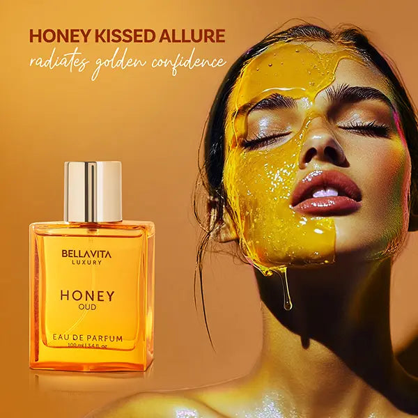 Bellavita Honey Oud Eau De Parfum 100ml | Long Lasting Luxury Unisex Perfume