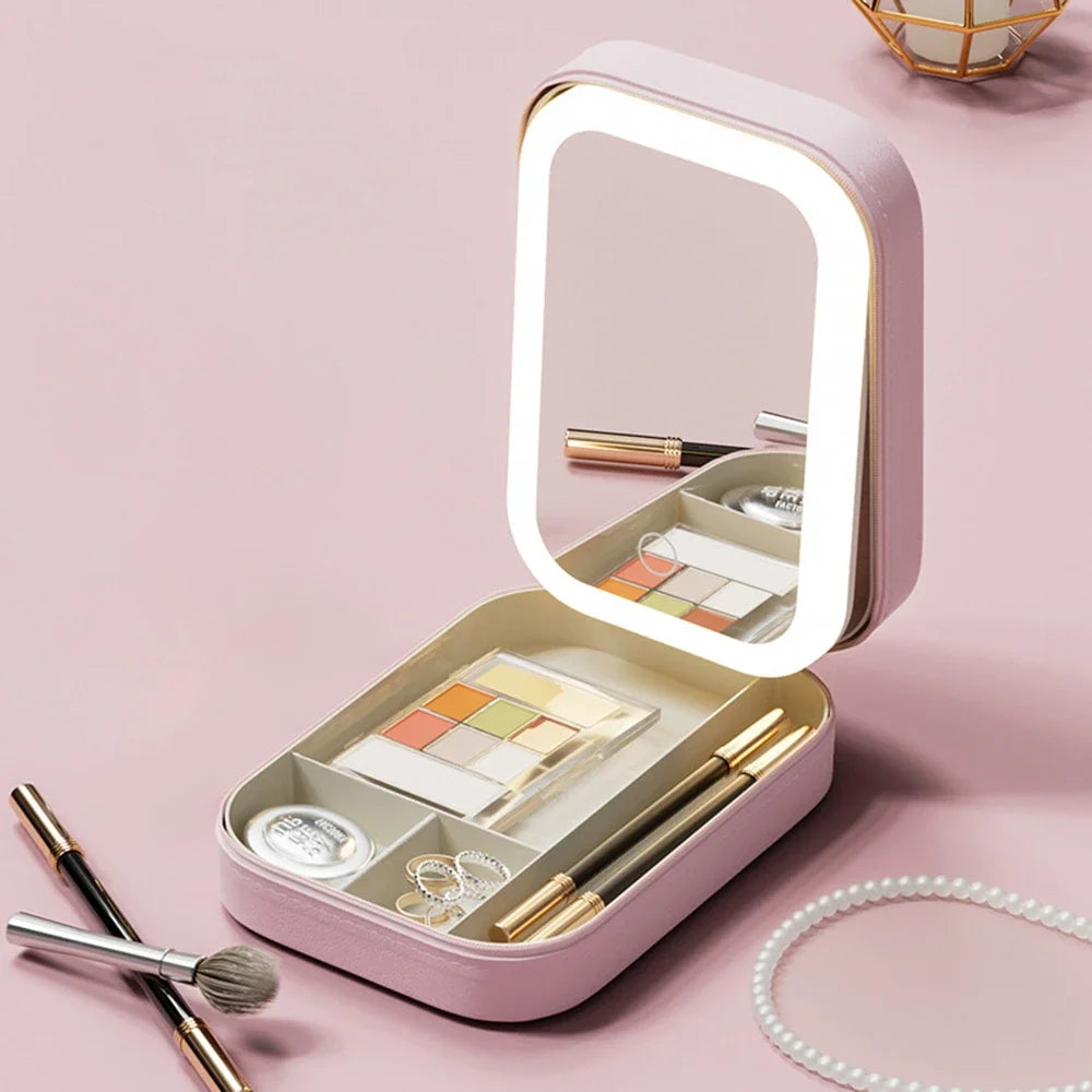 GlamGlow™ LED Travel Makeup Bag 💄✨