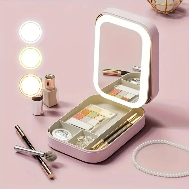GlamGlow™ LED Travel Makeup Bag 💄✨