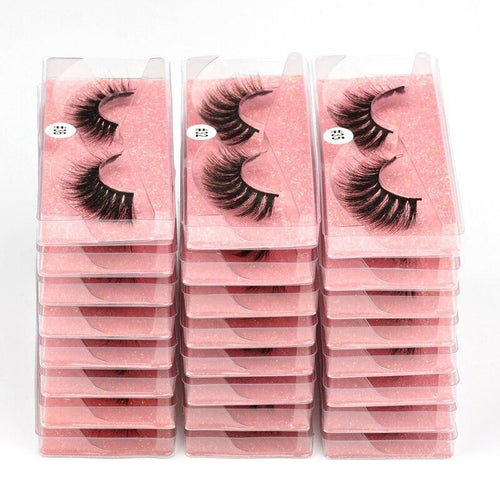 Mink Eye Lashes Wholesale 20/30/40/100 PCS Mink Fluffy Fake Eyelashes