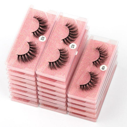 Mink Eye Lashes Wholesale 20/30/40/100 PCS Mink Fluffy Fake Eyelashes