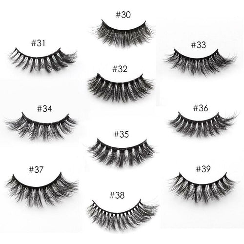 Mink Eye Lashes Wholesale 20/30/40/100 PCS Mink Fluffy Fake Eyelashes